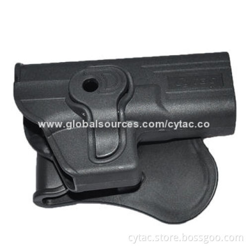 Glock 17/19/23/32 Paddle Holster, Made of Black Polymer, Designed with Release Button